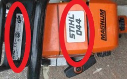 Autre exemple du modèle sur une tronçonneuse STIHL