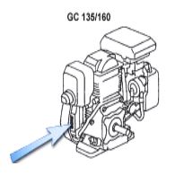 Exemple d'emplacement des références sur moteur Honda type GC