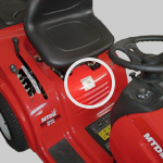 Emplacement de l'étiquette constructeur d'un tracteur tondeuse MTD Cub Cadet Gutbrod Yard Man
